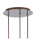 Miami Slim Round Ceiling Pendant 3 Light Adjustable E27 Mocha Amber Glass-5