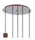 Miami Slim Round Ceiling Pendant 5 Light Adjustable E27 Mocha Amber Glass-5