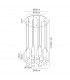 Miami Slim Round Ceiling Pendant 15 Light Adjustable E27 Mocha Amber Glass Item Weight: 25.3kg-2