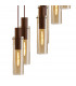Miami Slim Round Ceiling Pendant 15 Light Adjustable E27 Mocha Amber Glass Item Weight: 25.3kg-9