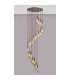 Miami Slim Round Ceiling Pendant 21 Light Adjustable E27 Mocha Amber Glass Item Weight: 38.2kg-3