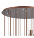 Miami Slim Round Ceiling Pendant 21 Light Adjustable E27 Mocha Amber Glass Item Weight: 38.2kg-5