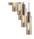 Miami Slim Round Ceiling Pendant 21 Light Adjustable E27 Mocha Amber Glass Item Weight: 38.2kg-7