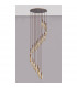Miami Slim Round Ceiling Pendant 21 Light Adjustable E27 Mocha Amber Glass Item Weight: 38.2kg-8