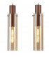 Miami Slim Linear Ceiling Pendant 4 Light Adjustable E27 Mocha Amber Glass-6