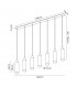 Miami Slim Linear Ceiling Pendant 7 Light Adjustable E27 Mocha Amber Glass-2