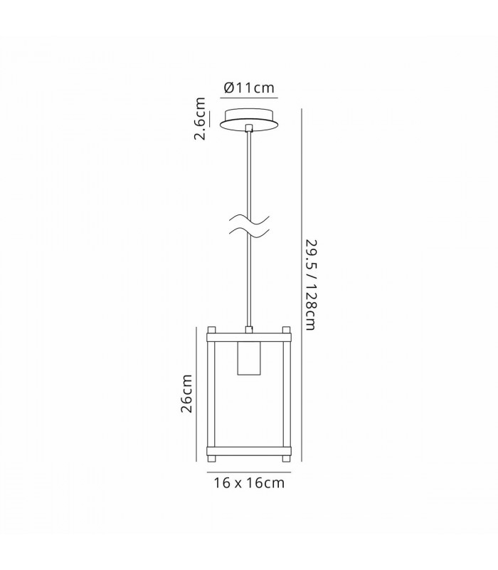 Catskill Ceiling Pendant E27 Walnut Polished Nickel-2
