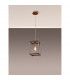 Catskill Ceiling Pendant E27 Walnut Polished Nickel-3