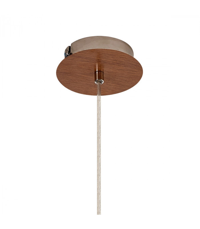 Catskill Ceiling Pendant E27 Walnut Polished Nickel-5