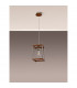 Catskill Ceiling Pendant E27 Walnut Polished Nickel-8