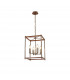 Catskill Ceiling Pendant 4 Light E14 Walnut Polished Nickel-1