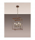 Catskill Ceiling Pendant 4 Light E14 Walnut Polished Nickel-3