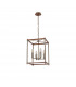 Catskill Ceiling Pendant 4 Light E14 Walnut Polished Nickel-4