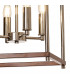 Catskill Ceiling Pendant 4 Light E14 Walnut Polished Nickel-7