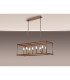 Catskill Linear Ceiling Pendant 8 Light E14 Walnut Polished Nickel-3