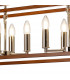 Catskill Linear Ceiling Pendant 8 Light E14 Walnut Polished Nickel-7