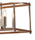 Catskill Linear Ceiling Pendant 8 Light E14 Walnut Polished Nickel-8