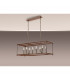 Catskill Linear Ceiling Pendant 8 Light E14 Walnut Polished Nickel-9
