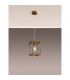 Catskill Ceiling Pendant E27 Medium Oak Antique Brass-3