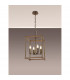 Catskill Ceiling Pendant 4 Light E14 Medium Oak Antique Brass-3