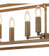 Catskill Linear Ceiling Pendant 8 Light E14 Medium Oak Antique Brass-7