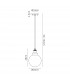 Irondequoit 20cm Ceiling Pendant E27 IP65 Exterior Titanium Silver Polished Chrome-2
