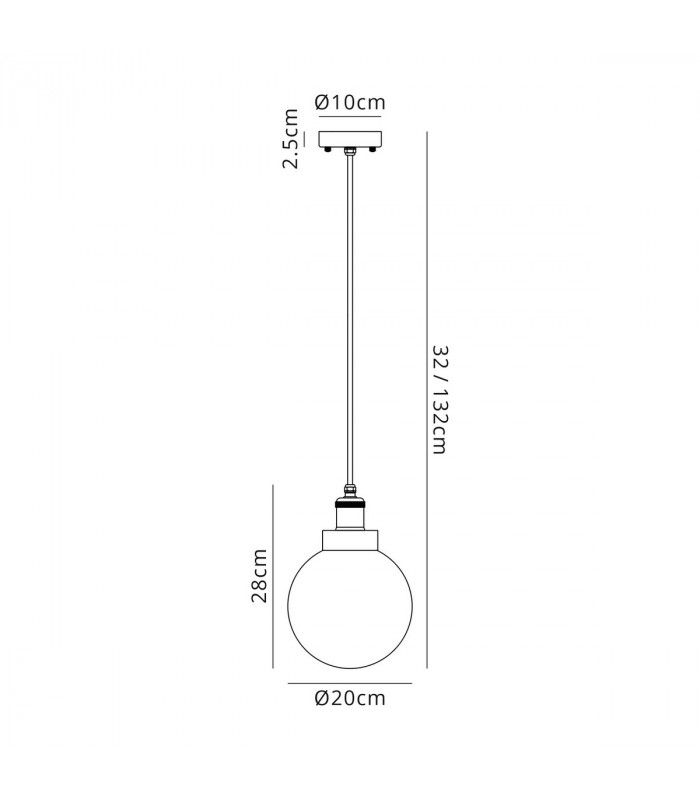 Irondequoit 20cm Ceiling Pendant E27 IP65 Exterior Titanium Silver Polished Chrome-2