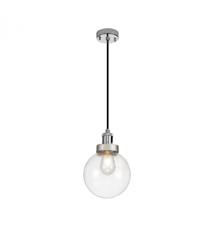 Irondequoit 20cm Ceiling Pendant E27 IP65 Exterior Titanium Silver Polished Chrome-5