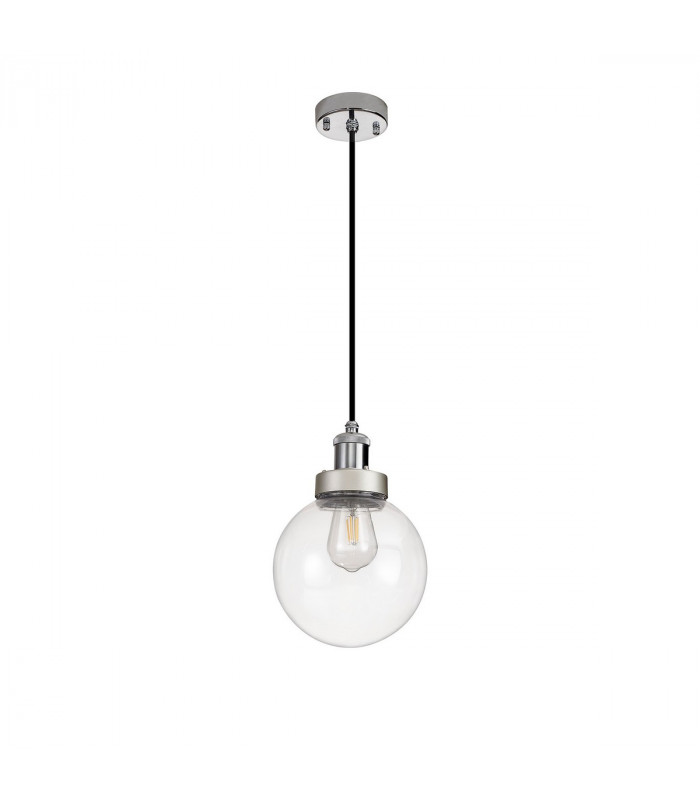 Irondequoit 20cm Ceiling Pendant E27 IP65 Exterior Titanium Silver Polished Chrome-6