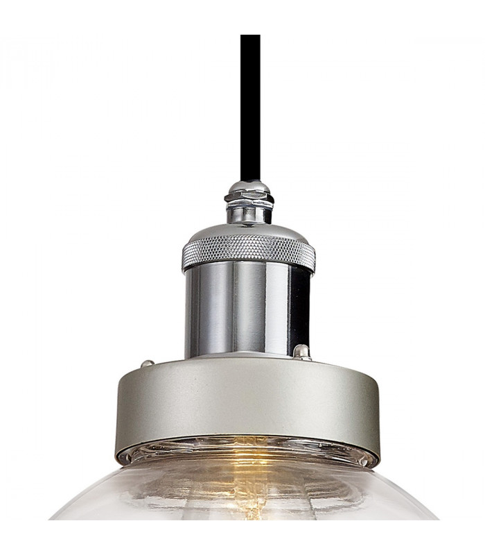 Irondequoit 20cm Ceiling Pendant E27 IP65 Exterior Titanium Silver Polished Chrome-8