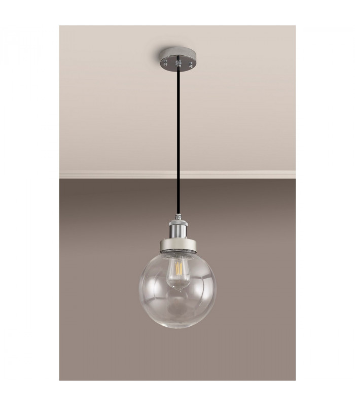 Irondequoit 20cm Ceiling Pendant E27 IP65 Exterior Titanium Silver Polished Chrome-10