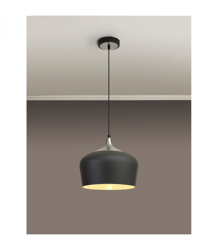Harpersfield 32cm Ceiling Pendant E27 Anthracite Satin Nickel-3