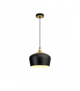 Harpersfield 32cm Ceiling Pendant E27 Black Gold-1