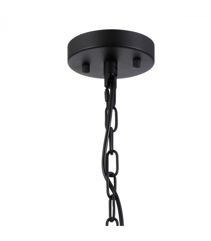 Guilford Ceiling Pendant 10 Light E14 Satin Black Clear-5