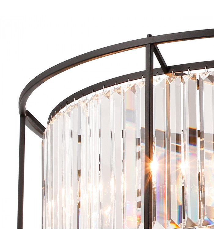 Guilford Ceiling Pendant 10 Light E14 Satin Black Clear-6