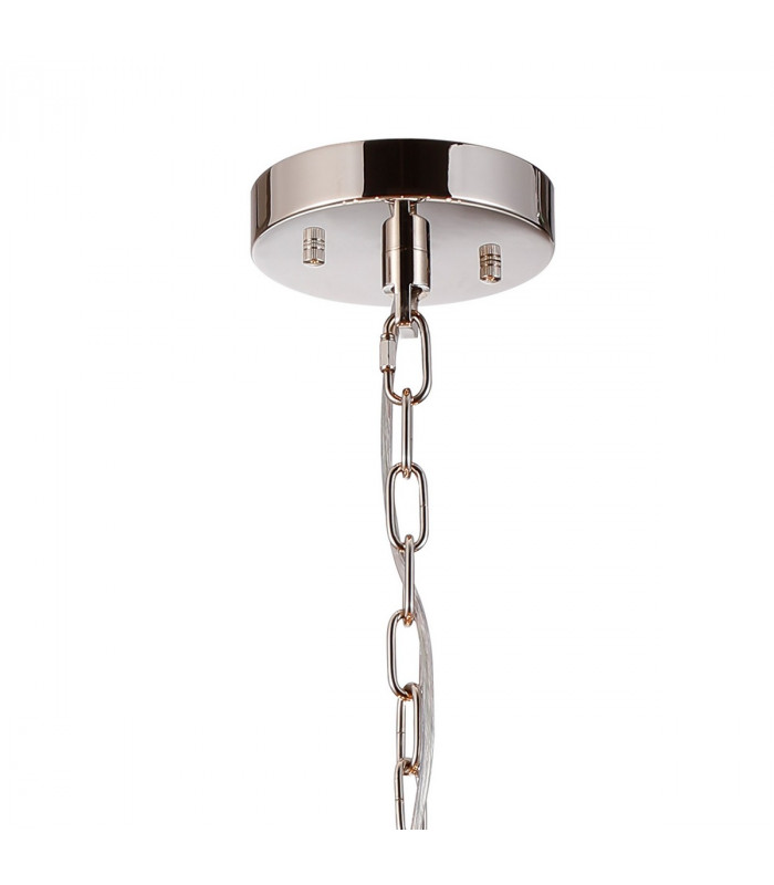 Guilford Ceiling Pendant 10 Light E14 Polished Nickel Clear-5