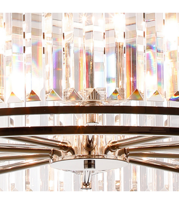 Guilford Ceiling Pendant 10 Light E14 Polished Nickel Clear-7