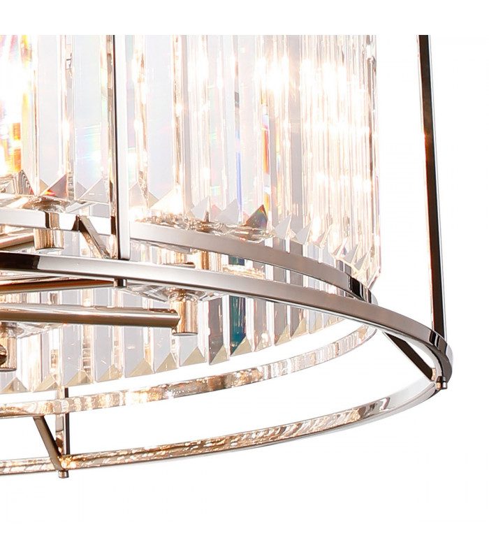 Guilford Ceiling Pendant 10 Light E14 Polished Nickel Clear-8