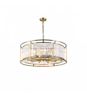 Guilford Ceiling Pendant 10 Light E14 Antique Brass Clear-1