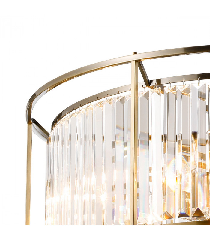 Guilford Ceiling Pendant 10 Light E14 Antique Brass Clear-6