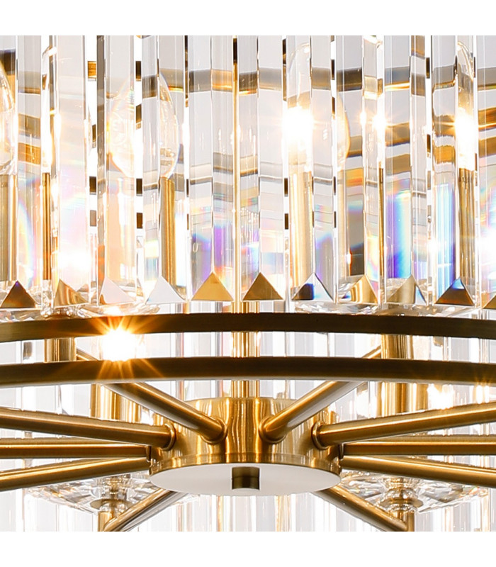 Guilford Ceiling Pendant 10 Light E14 Antique Brass Clear-7
