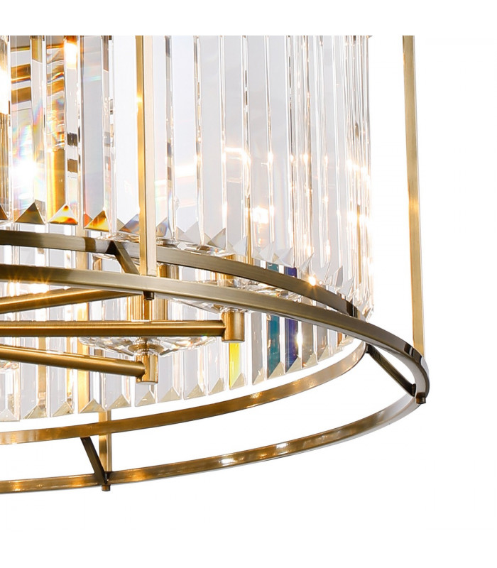 Guilford Ceiling Pendant 10 Light E14 Antique Brass Clear-8