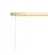 Marshall Linear Ceiling Pendant 9 Light G9 Satin Gold Amber Plated Glass-7