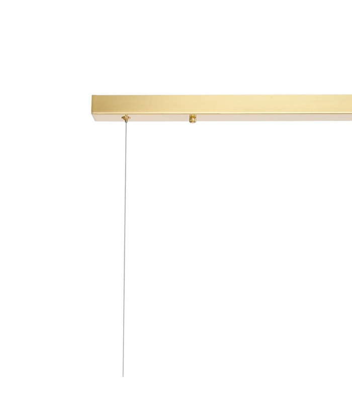 Marshall Linear Ceiling Pendant 9 Light G9 Satin Gold Smoke Plated Glass-7