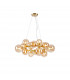 Marshall Circular Ceiling Pendant 16 Light G9 Satin Gold Amber Plated Glass-1