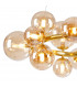 Marshall Circular Ceiling Pendant 16 Light G9 Satin Gold Amber Plated Glass-6