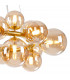 Marshall Circular Ceiling Pendant 16 Light G9 Satin Gold Amber Plated Glass-7