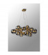 Marshall Circular Ceiling Pendant 16 Light G9 Satin Gold Chrome Plated Glass-3