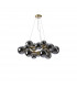 Marshall Circular Ceiling Pendant 16 Light G9 Satin Gold Chrome Plated Glass-4