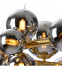 Marshall Circular Ceiling Pendant 16 Light G9 Satin Gold Chrome Plated Glass-6